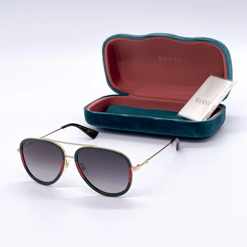 NEW GUCCI GG0062S 003 AVIATOR FRAME SUNGLASSES GUCCI